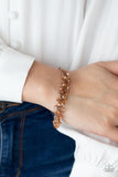 Twinkly Twilight - Copper - Silver Iridescent Beads Clasp Bracelet