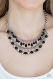 Big Money - Black Beads Short Necklace