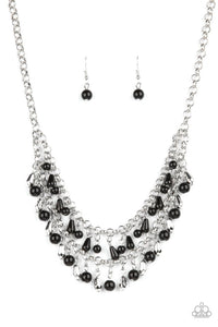 Big Money - Black Beads Short Necklace