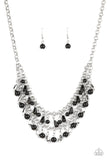 Big Money - Black Beads Short Necklace