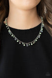 Pearl Essence - Green Pastel Pearls Dainty Silver Beads Short Necklace