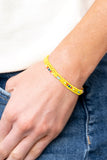 Basecamp Boyfriend - Yellow Dainty Seed Beads Urban Pull Tie Seed Bead Bracelet