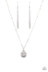 They Call Me Mama - Silver Heart Stamped "Mama" Short Necklace