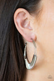 Artisan Attitude - Brass - Silver Wire Wraps Around Bottom of Brass Hoop Earrings