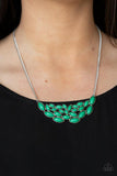 Eden Escape - Green Marquise Shaped Beads Short Necklace