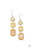 Cosmic Culture - Yellow UV Shimmer Gems Fishhook Earrings