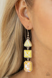 Cosmic Culture - Yellow UV Shimmer Gems Fishhook Earrings