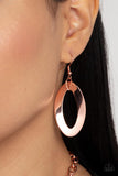 Metalhead Count - Copper Oval Rings Connect Short Necklace