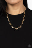 Lunar Jungle - Gold Half-Moon Discs Short Necklace