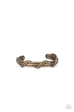 Last Man Standing - Brass Trio Bars Cuff Bracelet