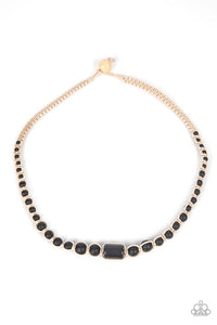 It's A Thai - Multi Black Beads White Cording Urban Short Necklace