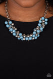 Party Procession - Blue Spring Lake Beads Short Necklace