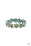 Earthy Entrada - Blue Ceramic Beads Stretchy Bracelet