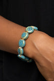 Earthy Entrada - Blue Ceramic Beads Stretchy Bracelet