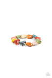 Shark Out of Water - Yellow - Multi Mustard Ceramic Beads Stretchy Bracelet