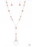 Sandstone Savannahs - Multi - Orange Beads Long Necklace