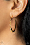 Curve Your Appetite - Gold - Copper Hoop Earrings Fashion Fix June 2022