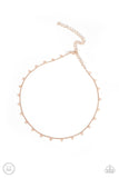 Cupids Cutest Valentine - Silver - Rose Gold Dainty Hearts Choker Necklace