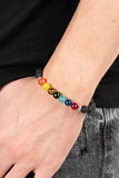 Canyon Kaleidoscope - Multi Stone Beads Lava Rock Beads Urban Pull Tie Bracelet