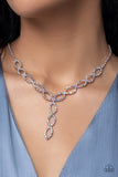 Infinitely Icy - Multi Iridescent Rhinestones Loop Infinities Short Necklace