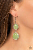 Mediterranean Myth - Green Asymmetrical Beads Fishhook Earrings