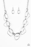 Very Avant-Garde - Gold Hoops Asymmetrical Frames Short Necklace