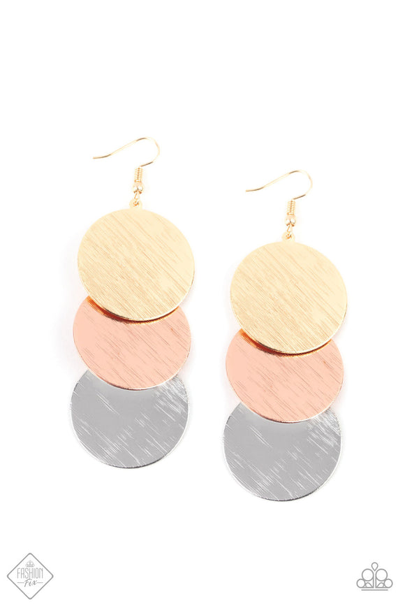 Dream Sheen - Multi Discs Cascade Fishhook Earrings Fashion Fix