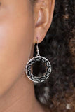 Global Glow - Blue - Silver - Black Fishhook Earrings