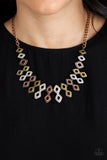 Geocentric - Multi Diamond Shaped Frames Link Short Necklace