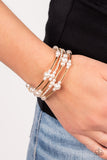 Marina Masterpiece - Gold Beads White Pearls Coil Bracelet