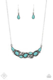 Simply Santa Fe - Blue/Turquoise - Silver Feathery Fashion Fix Set - July 2021