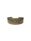 Lunar effect - Brass Moon Motif Cuff Bracelet - Fashion Fix Exclusive Bracelet