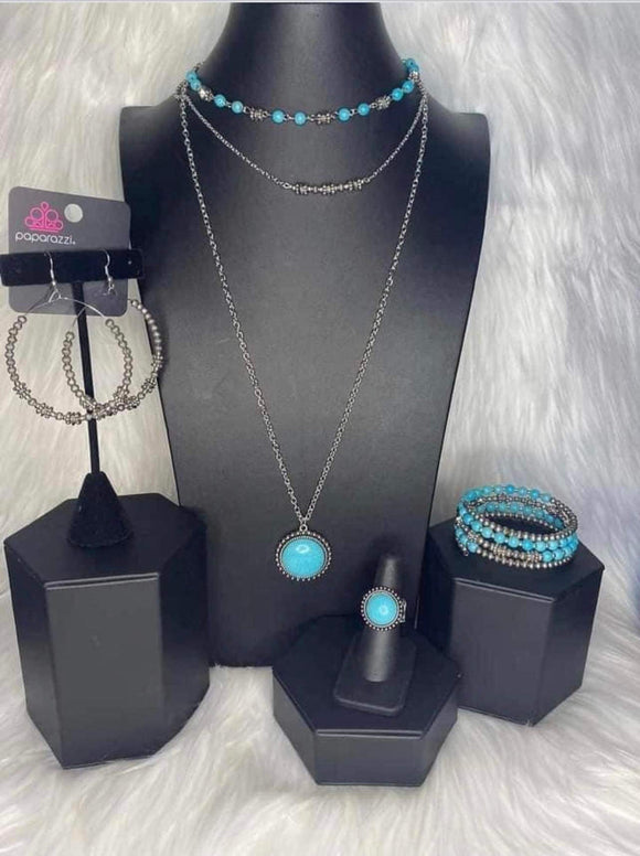 Simply Sant Fe - Blue/Turquoise - Silver Fashion Fix Set - June 2022