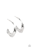 Modern Meltdown - Gold - Silver Chunky Hoop Earrings