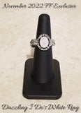 Dazzling I Do's - White Oval Gem Thin Band Ring Fashion Fix Exclusive