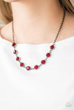 Starlit Socials - Silver/Smoky - Gold/White - Gunmetal/Red Rhinestones Short Necklace