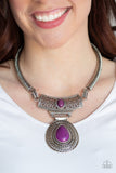 Prowling Prowess - Purple short Necklace