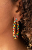 BEAD My Lips! - Multi Seed Bead Hoop Earrings