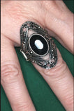 Red Carpet Rebel - Black Wide Band Ring