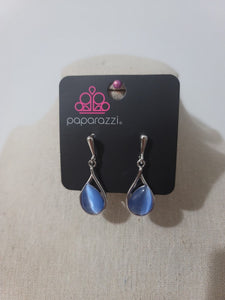 Pampered Glow Up - Blue and Pink Cat's Eye Post Earrings. Fashion Fix Exclusive Aug. 2021