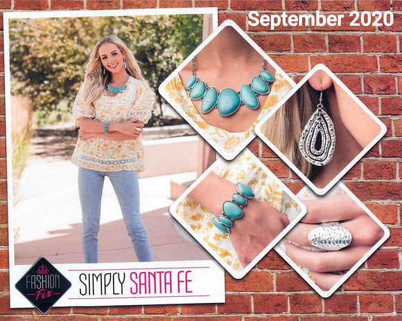 Simply Santa Fe - Blue/Turquoise - Silver Complete Trend Blend Fashion Fix Set September 2020