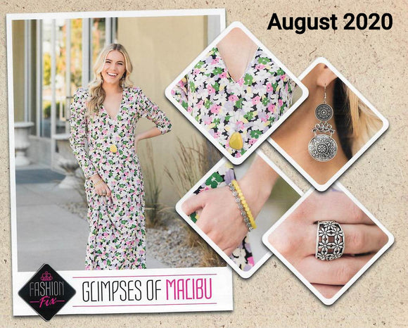 Glimpses Of Malibu - Yellow - Silver Complete Trend Blend Fashion Fix Set 2020