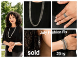 Metro Maker - Silver Wide Band Ring - Fashion Fix Ring - July 2019 - Paparazzi Accessories