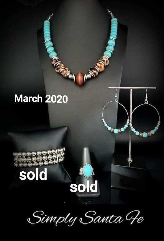 Serenely Southwestern - Blue/Turquoise Hoop/Fishhook Earrings - Fashion Fix Earrings March 2020