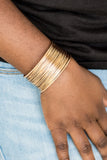 Wire Warrior - Gold Wire Cuff Bracelet