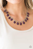 Make Some Roam! - Purple and Multi Round and Oval Beads Short Necklace