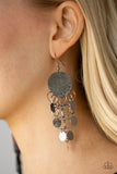 Turn on the Brights - Black/Gunmetal Rings and Dainty Discs Fishhook Earrings