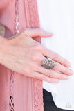 Wistful Wishes - Silver Heart Wide Band Ring. Fashion Fix Ring