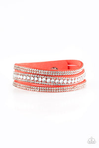 Harlem Hustle - Orange Snap Wrap Bracelet