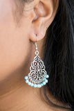 Baroque The Bank - Purple - Blue Dainty Pearls Swing Bottom Silver Teardrop Fishhook Earrings